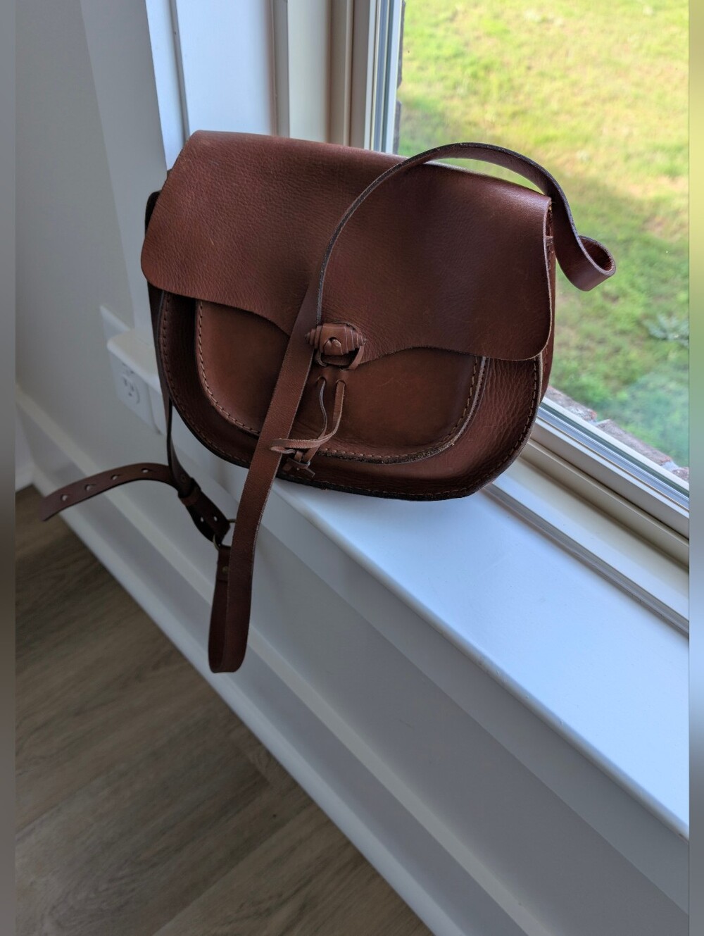 Madewell leather crossbody saddle bag